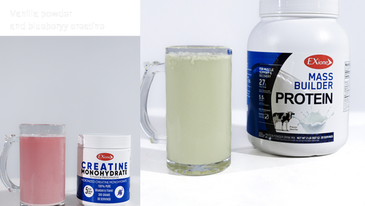 Exione Mass Builder Protein Powder And Blueberry Creatine Powder