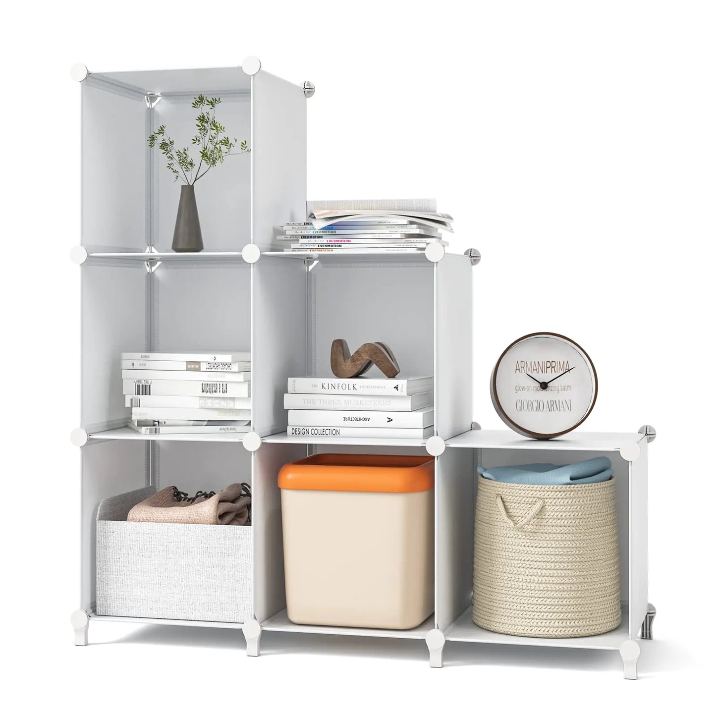 GIMTRR Closet Organizers and Storage 6-Cube Closet Organizer Cubes Storage Organizers Closet Storage Cabinet Shelf Bookcase Bookshelf for Bedroom Office White