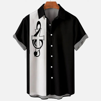 Hawaiian Beach Casual Polyester Spandex Men's Shirt