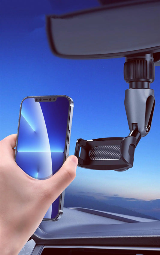 FLYDRMGOS Rearview Mirror Phone Holder Car360-degree Rotatable Car Rearview Mirror Universal Clip Phone HolderCar Multifunctional AR Navigation Holder Desktop Rotating Phone Holder