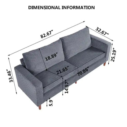 Grey Linen Sofa