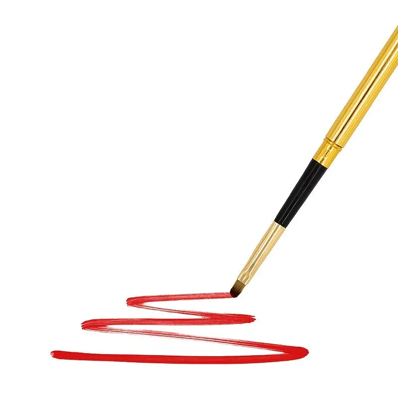 Portable Lip Makeup Brush with Metal Handle (1Pc)