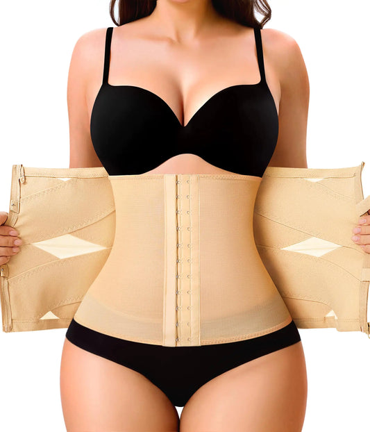 LODAY Waist Trainer Corset for Women Shapewear Tummy Control Waist Cincher Faja Body Shaper Girdle(BeigeX-Large)