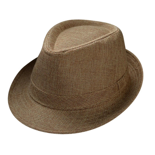 Mens Hats Classic Fedoras Hat Vintage Jazz Cap Casual Short Brim Panama Hats for Men Women Outdoor Beach Sun Caps