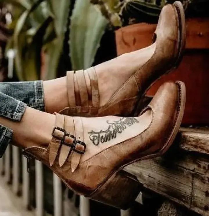 The Buckle Pointed Sandals Women Shoes
