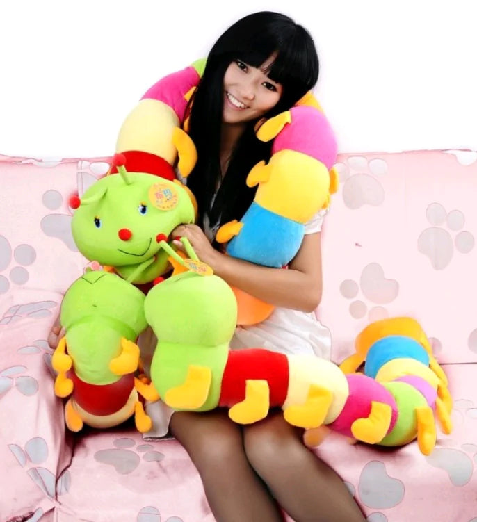 Large Colorful Caterpillar Plush Toy - Creative Doll