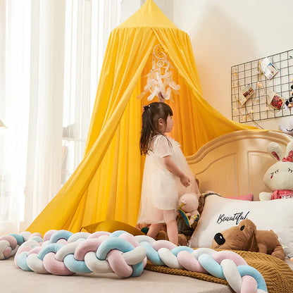 Dome Baby Crib Canopy with Light Blocking and Mosquito Net