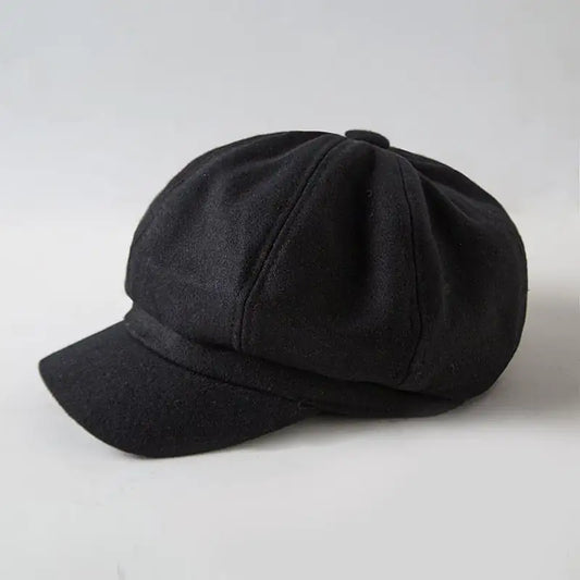 Versatile Woolen Octagonal Beret Hat